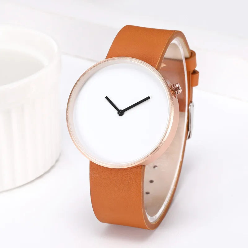 BK101 Fashion Men'S and Women'S Quartz Watch Cobblestone Simple round Watch