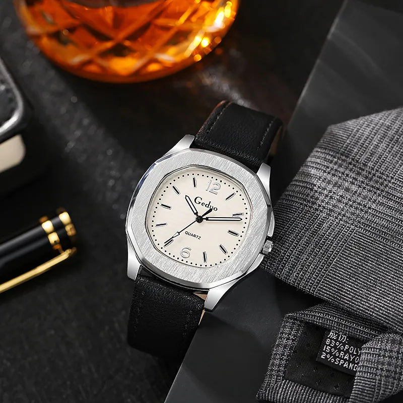 2022 New Casual Leather Strap Men Sports Watch Quartz Elegant Men'S Wristwatch Relogio Masculino Reloj Hombre Montre Homme Saat