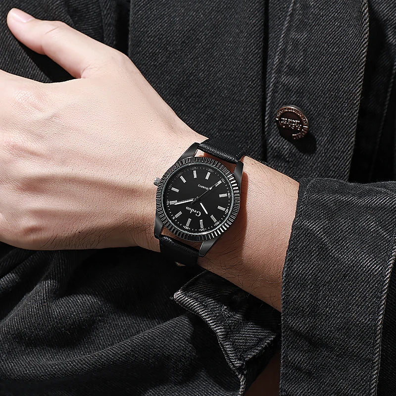 Casual Leather Strap Quartz Watches for Men Luxury Brand Fashion Wristwatch Reloj Hombre Montre Homme Erkek Saat الساعات Clock